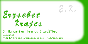 erzsebet krajcs business card